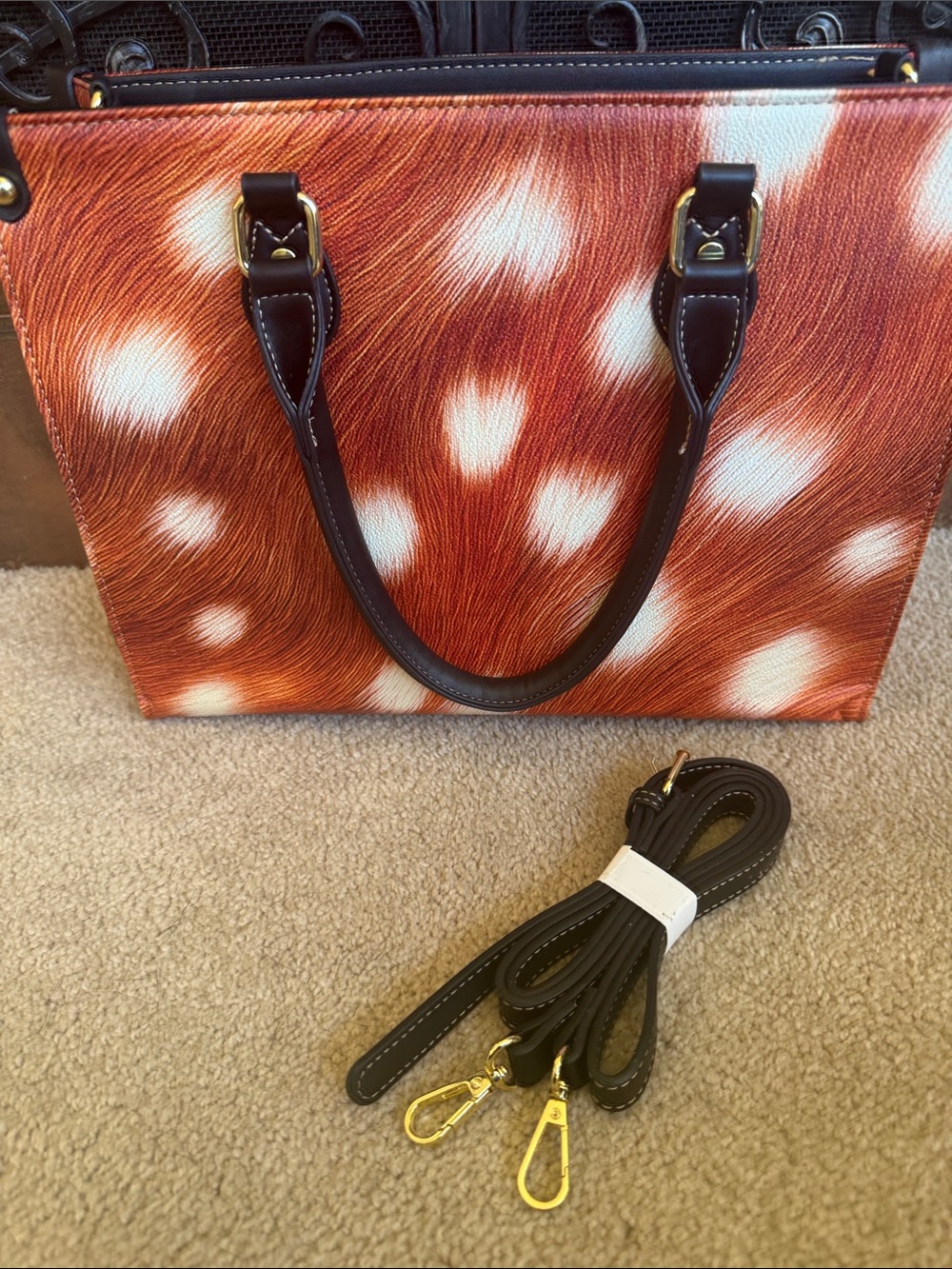 Bambi-print tote